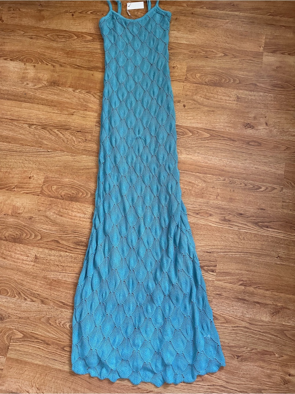 NWT  JLUXLABEL Gabriela Teal Knit Maxi Dress M